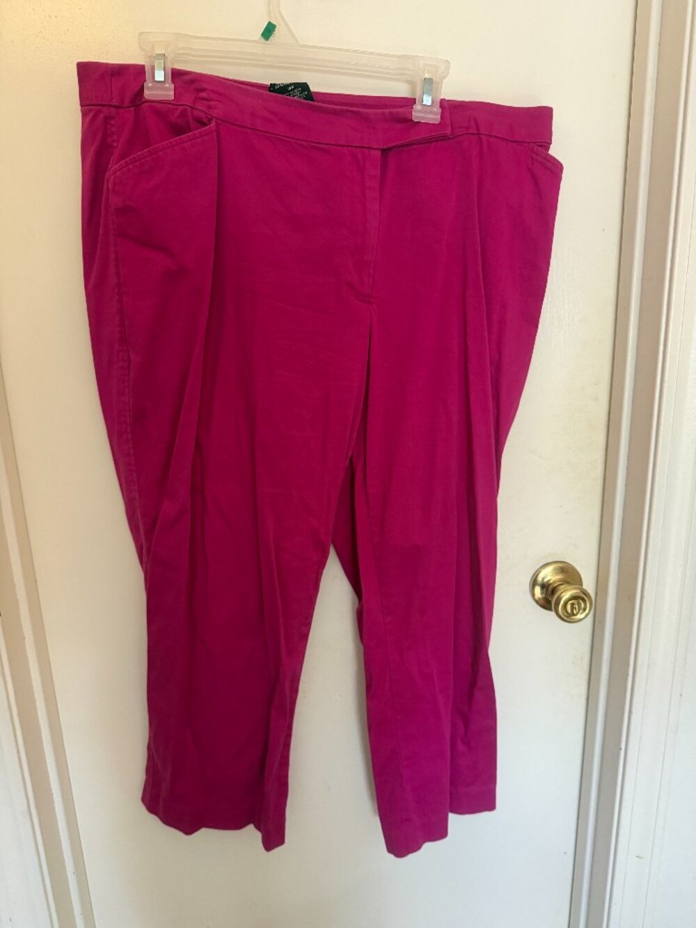 George Magenta Cropped Trousers W 18W